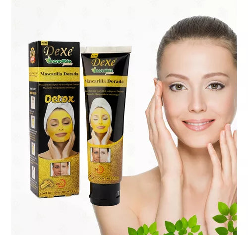 Mascarilla Facial Dorada Blanqueadora Rejuvenecedora